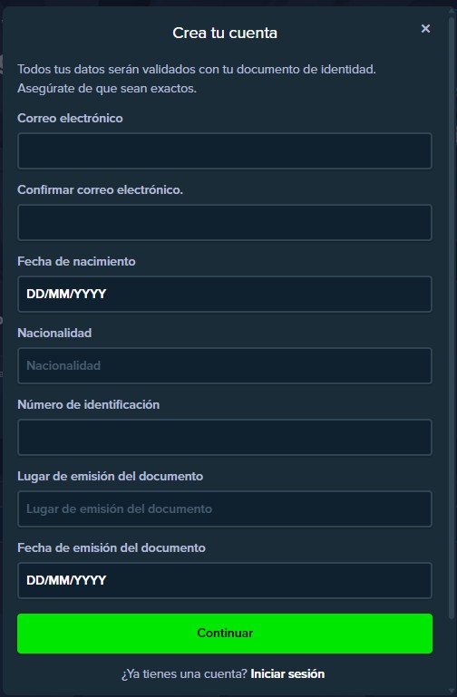 Crea tu cuenta Stake Perú