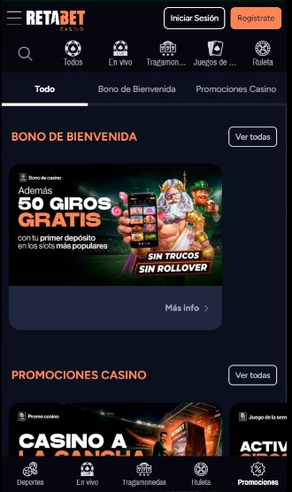 Retabet Casino Promociones Perú