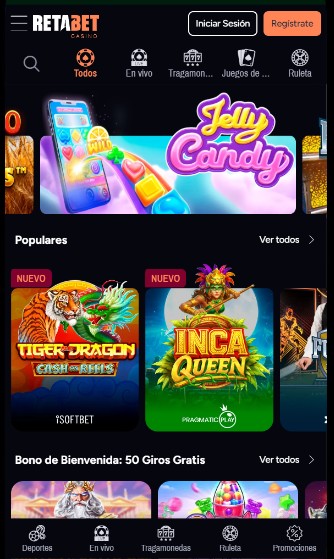 Retabet Página principal casino Perú