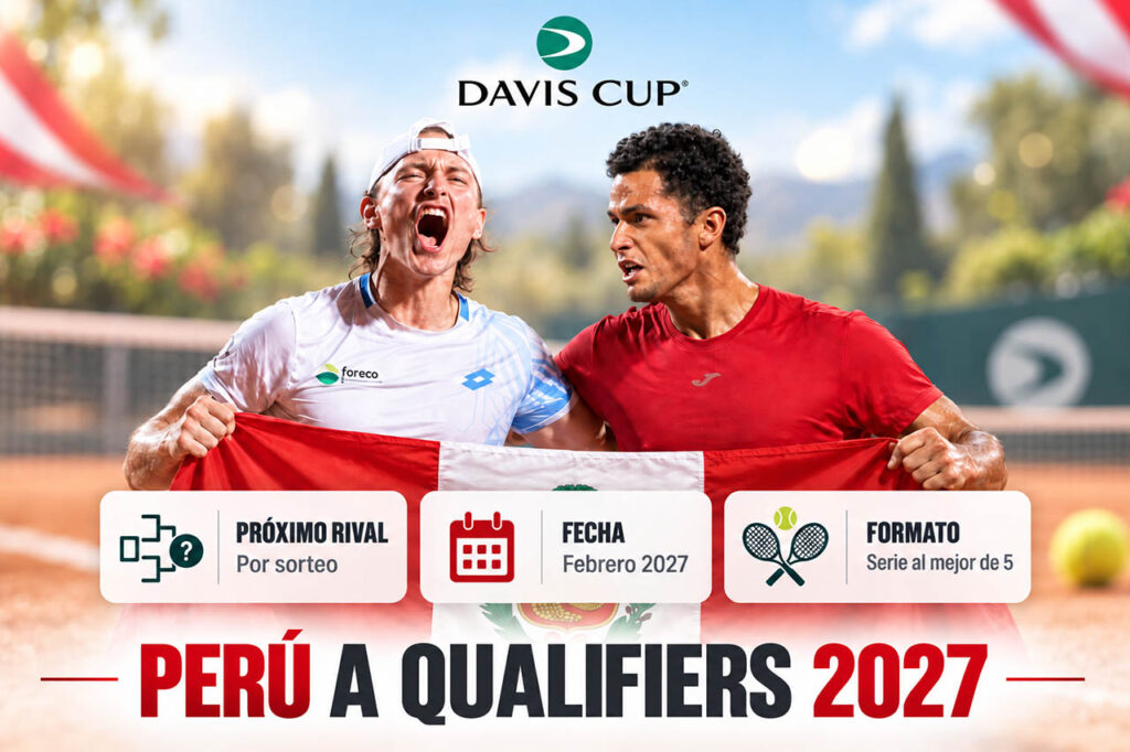 Perú en los Qualifiers 2027 de la Copa Davis con fecha, rival y formato