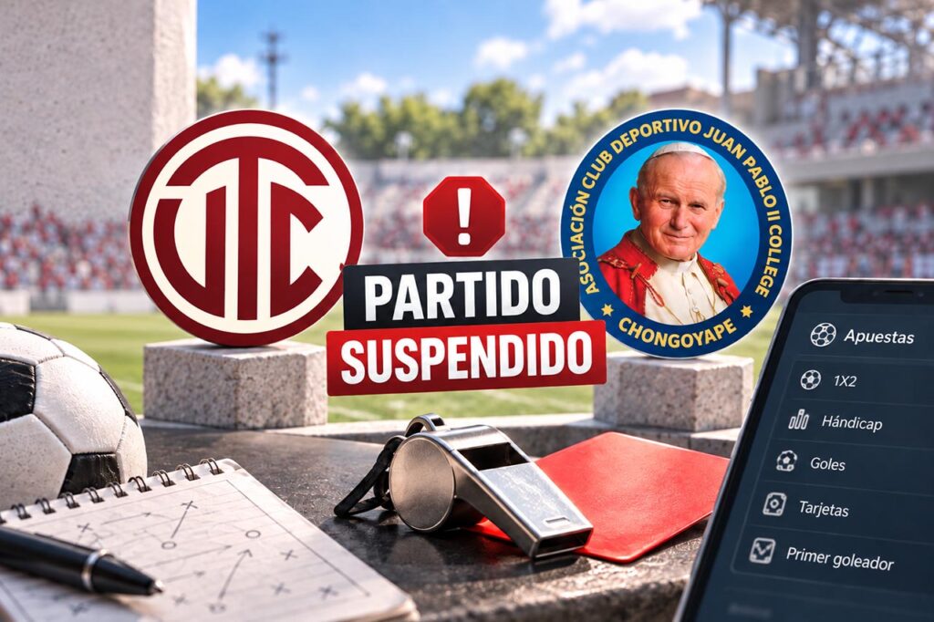 Apuestas tras la suspensión del UTC vs Juan Pablo II