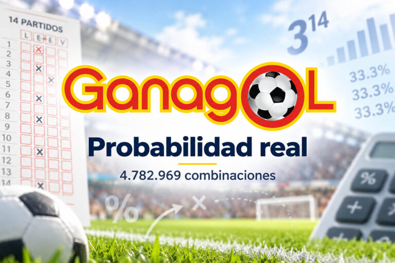 Probabilidad de ganar Ganagol entre 4.782.969 combinaciones