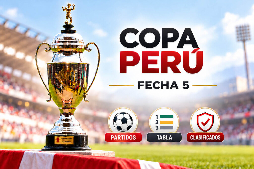 Copa Perú 2026 con trofeo oficial y fecha 5 de la Etapa Nacional