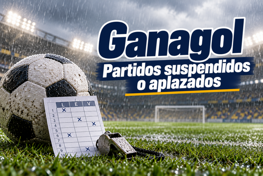 Partidos aplazados en Ganagol